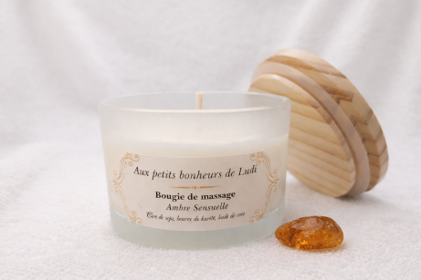 Ambre Sensuelle – Bougie de massage 113 ml