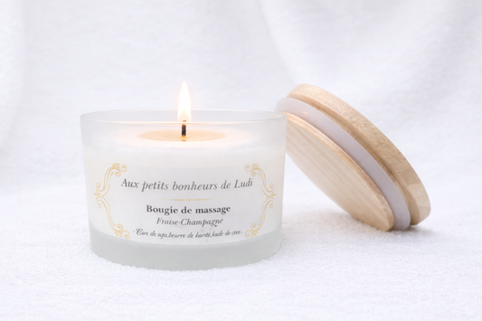 Bougie de massage - Fraise Champagne