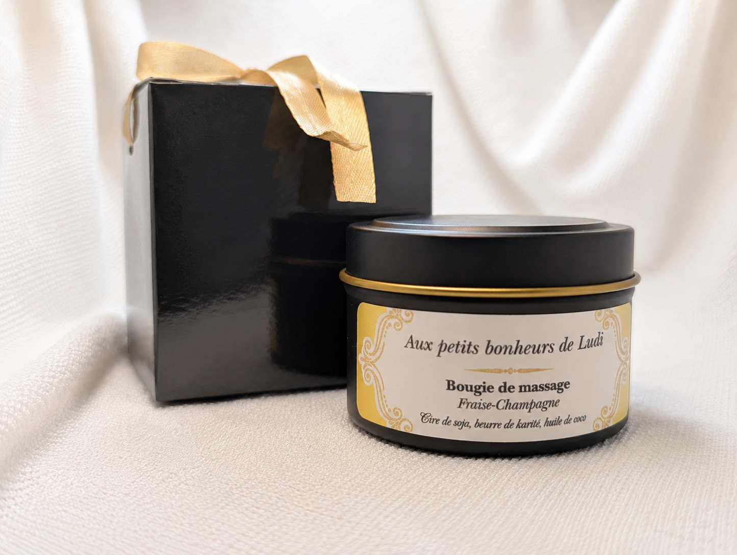 Bougie de massage – Fraise Champagne