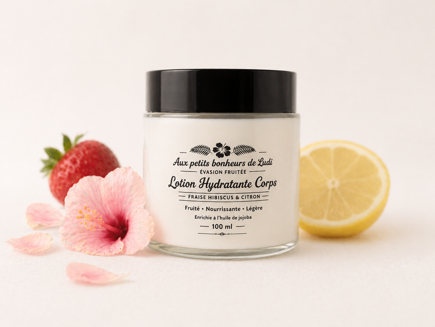 Lotion hydratante corps – Fraise, hibiscus et citron