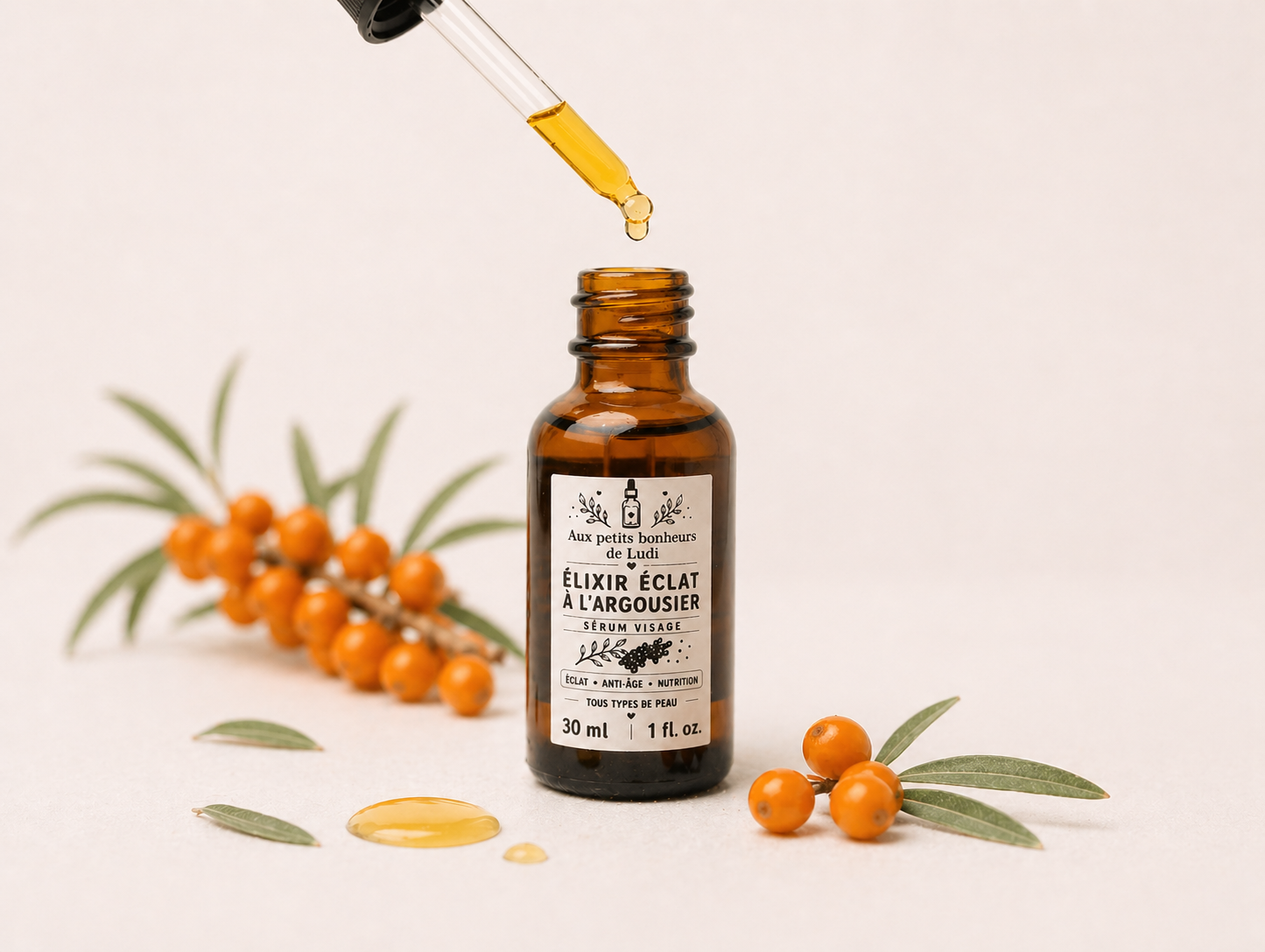 Sérum Visage – Élixir Éclat à l’Argousier