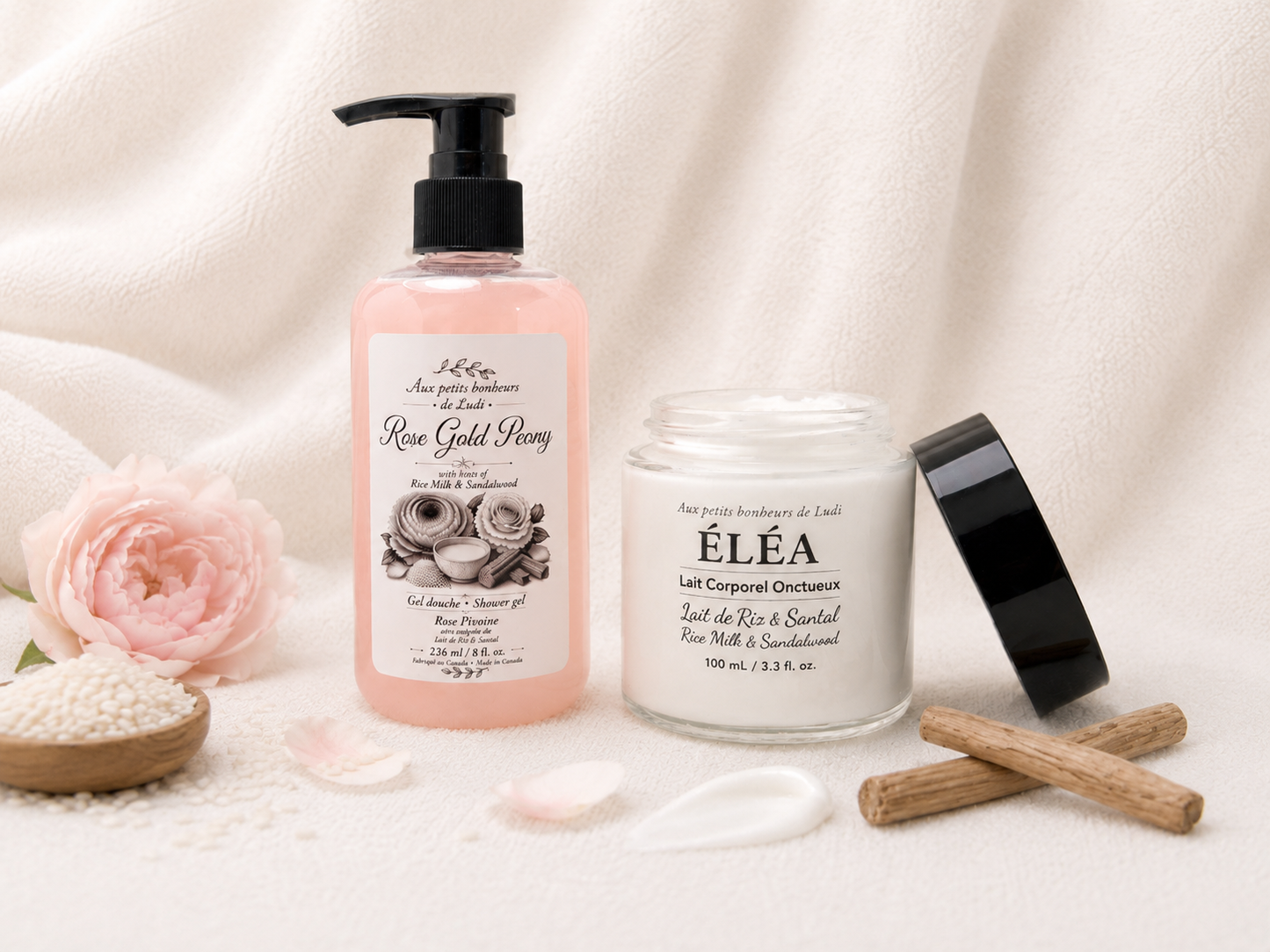 Routine Corps Douceur – Gel douche & lotion hydratante